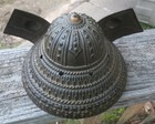 Vintage Ornate Cast Iron Japanese Samurai Helmet Beautiful Craftsmanship 