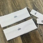 2 Packs Alo Yoga Performance Conquer Headband White Unisex Athletic Workout