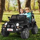 12v 2-seater Kids Ride On Truck Car W  Remote Control   Storage - Black