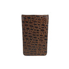 Sunfish Leather Golf Scorecard   Yardage Book Holder   Cover - Brown Croc
