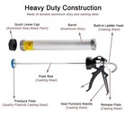 Sausage Caulking Gun 20 Oz Manual Sausage cartridge bulk Tube Caulk Gun 600ml   