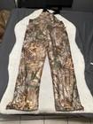 Cabelas Mens Large Camo Insulated Hunting Bib Overalls Full Leg Zip Pants L