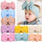Solid Nylon Cable Bow Headband For Newborns And Kids Hair Accessories