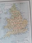 Antique 1898 Map - England   Wales - Ecclesiastical - Dioceses - Church