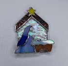 Nativity Scene Colorful Glass Christmas Tree Ornament