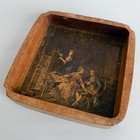 Antique Victorian Hand Painted Wooden Box  Jewelry Vanity Keepsake