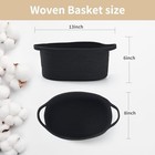 Cute Woven Gift Basket For Christmas Thanksgiving Empty Basket For 1 Pack Black
