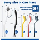 8 Pack Multi-purpose Crevice Cleaning Brush  Wire Brushes For Kitchen  Bathroom