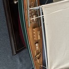 Vintage Wooden Model Racing Sailboat Yacht Pond Boat It Is 24 Inches Long