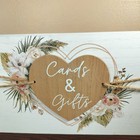 Cards   Gifts Wooden Sign Floral Rustic Wedding Baby Bridal Shower Table Decor