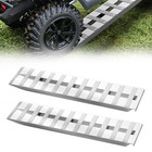 Pair For 84  x14  Aluminum Ramps 6500 Lbs Truck Car Auto Trailer Ramps Hook End