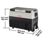 Vevor 48qt 45l Portable Car Refrigerator Freezer Compressor Car Cooler Dual Zone