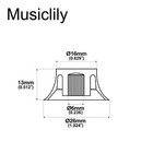 Musiclily Pro 4pcs Cream Plastic Inch Top Hat Bell Knobs For Usa Les Paul Guitar