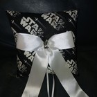 Star Wars Darth Vadar Wedding Ring Pillow With Bling   Bow 7 5  X 7 5  Fantasy