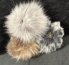 Juinte 12 Pcs 6  Large Fur Pompom Balls For Hats Fluffy Faux Fur Bag Charms  a4 