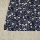 Vintage City Triangles Skirt Women Size 5 Made In Usa Blue W Flower Prints Poly
