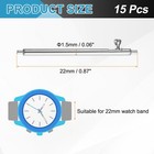 15pcs Quick Release Spring Bars 22mm 304 Stainless Steel Watch Pins Replacement