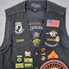 Sports Gallery Vest Mens Large Black Biker American Legion Riders China Post 1