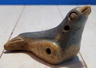 Pre Columbian Style Clay Pottery Ocarina Whistle Bird Form 2 