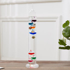 14 5inch Glass Galileo Thermometer With 7 Multi Colored Balls With Gold Tags Fro