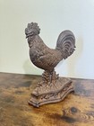 Large Antique Cast Iron Rooster Doorstop Home Decor 13 X 9