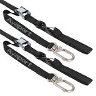 Motorcycle Tie Down Straps 1 1    X 7    With Swivel Carabiner Hooks Cam Buckle New