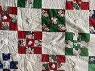 Vintage Handmade Patchwork Quilt Christmas Throw 40  X 52 