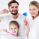 5pcs Toothbrush Storage Clips Portable Travel Dust Protective Caps-random Color
