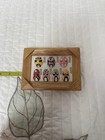 Vintage Chinese Beijing Opera Miniature Clay Masks Set Of 7 Framed Shadow Box