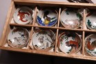 Japanese Kutani Ware Porcelain Sake Cup Zodiac Set Of 12 Sakazuki Meiji Era 19th