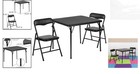 Mindy Children   s 3-piece Folding Table Set - Stylish   Functional - Black