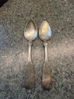 2 Antique Sterling Silver Spoons