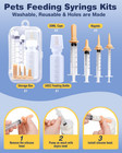 52pcs Puppy Whelping Kit  Newborn Pets Whelping Supplies With 4 Puppy Feeding Tu