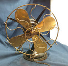 Antique Westinghouse Electric Fan Brass 4 Blades 162628  Rewired   Restored