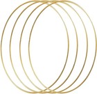 16    Metal Floral Hoop Rings 4 Pack Gold Metal Craft Hoops For Macrame Dream C   