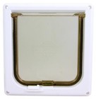 5  White High Impact Plastic 2 Way Locking Cat Door Magnetic Transparent Flap