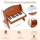 Kids Piano Digital Keyboard  25 Keys Mini Music Educational Instrument Brown