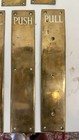 Antique  Door Push Plates Brass  Door Hardware Lot Of 12