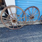 A Matched Set Of 4- Antique Wood  Wagon Wheels