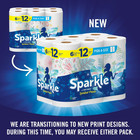 Sparkle Pick-a-size Paper Towels Spirited Prints 6 Double Rolls   12 Regular