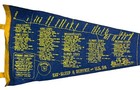 Vintage 1950 s Us Route 36 Map Travel 27 Inch Felt Pennant Motels Attractions