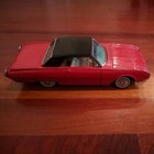 Bandai Japan 8  Ford Thunderbird Tin Friction Car T-bird Red black