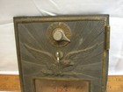 Antique Flying Eagle Mail Post Office Box Door Brass Glass Window Safe
