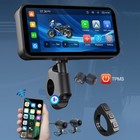1080p Motorcycle Carplay android Auto Gps Dash Cam Front   Rear-ip67 Waterproof