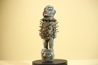 African Nail Fetish Statue Congo Tribal Wood Ritual Figure Art Decor-g5872