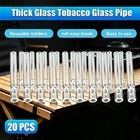 20 Pack Reusable Pyrex One Hitter Glass Tube Smooth Chillum Tobacco Glass Tube
