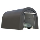  Domed Carport  Portable Garage With 2 Roll Up Doors  Heavy Duty Car Canopy 