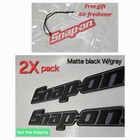 2pack Snap On Tool Box Logo Emblem Matte Black Plastic Badge Decal 8  New   Gift