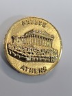 Athens Travel Souvenir Lapel Pin Greece Gold Color Parthenon  1