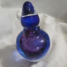  Vintage Murano Art Glass Sommerso Heavy Perfume Bottle  Blue Purple 7 5 